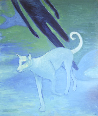 Ölbild von Catarina Chietti: Wildhund Wanja
